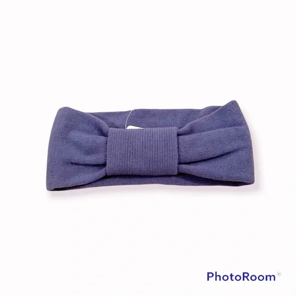? Portolano 100% Cashmere Headband – Rust Red Bow Design CASHMERE CABLE HEADBAND – PORTOLANO main image 3